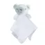 Doudou plat ourson blanc et vert