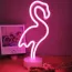 Lampe de chevet enfant LED flamant rose avec base de support