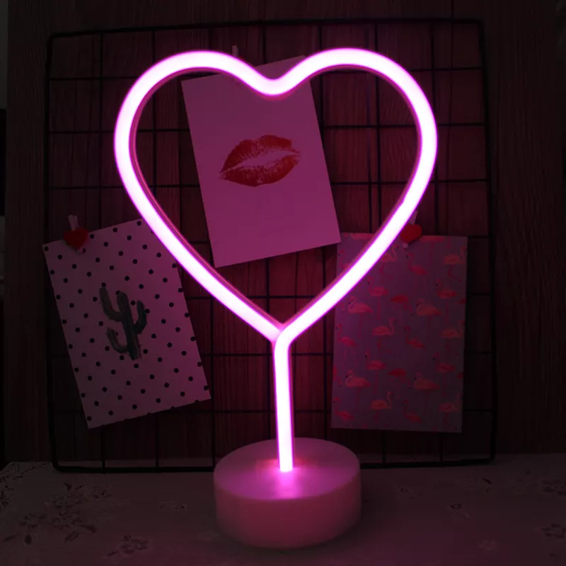 Lampe de chevet enfant LED cœur