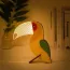 Lampes de chevet enfant de toucan LED acrylique semi-transparente