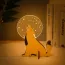 Lampe de chevet enfant de loup LED acrylique semi-transparente