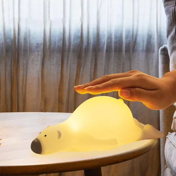 Lampe de chevet enfant d'ours en silicone LED rechargeable