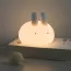 Veilleuse LED tête de lapin en silicone pour chambre d'enfant 