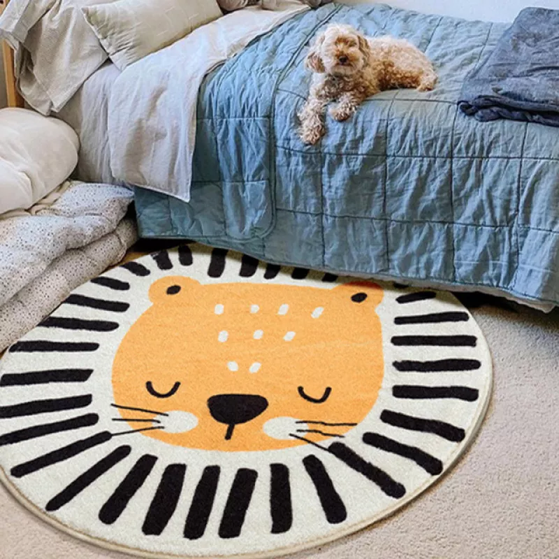 Tapis enfant en forme de lion