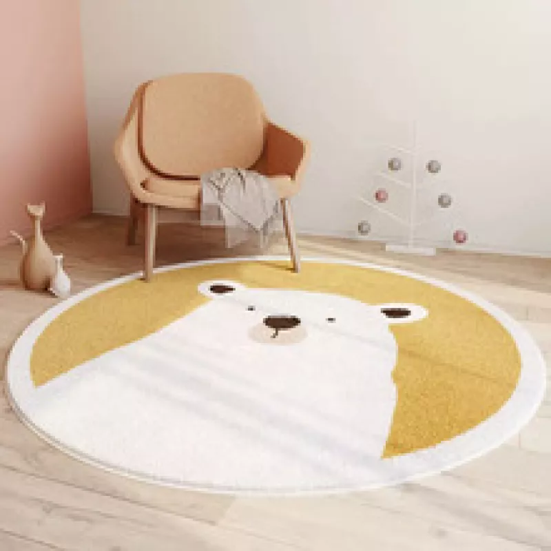 Tapis enfant à motifs ours blanc