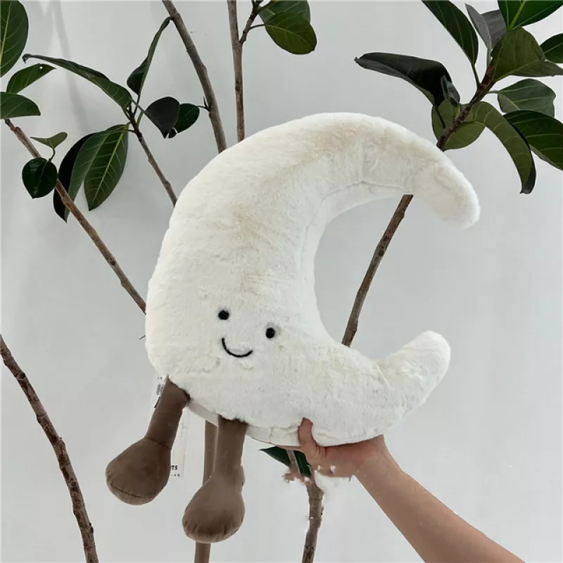 Coussin enfant en peluche décoratif petite lune