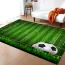 Tapis enfant rectangle terrain de foot avec motif ballon