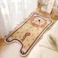 Tapis enfant rectangulaire en polymère avec un dessin de lion tout mignon