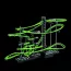 Circuit bille pour enfants en forme de montagne russe fluorescent 