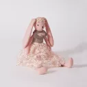 Peluche lapin mignon avec robe florale