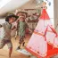 Tipi Enfant pliable en polyester au motif indien 