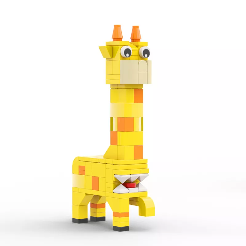 Jeu de construction girafe jaune