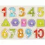 Puzzle enfant en bois pour l'apprentissage des nombres et des formes