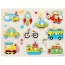 Puzzle enfant en bois des moyens de transports