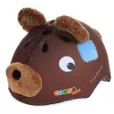 Casque de vélo enfant marron en forme d'ours