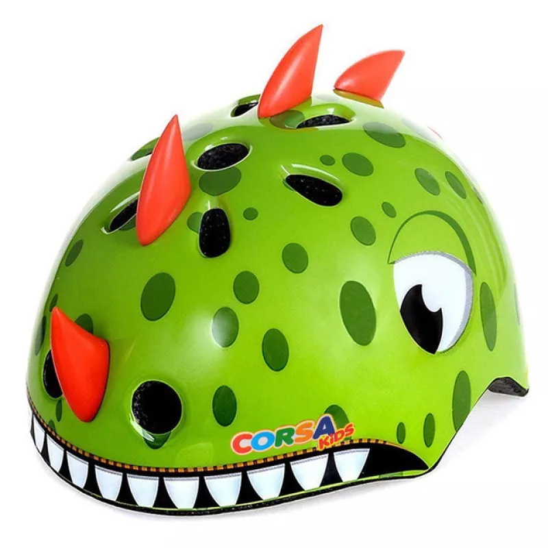 Casque de v lo enfant vert en forme de dinosaure Super Chouchou