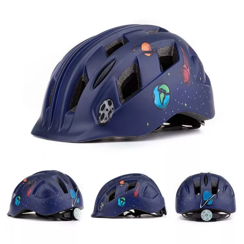 Casque de vélo enfant à motif planètes