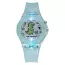 Montre enfant bleu clair à motif de dinosaure avec flash lumineux