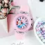 Montre enfant rose avec un charmant motif de sirène