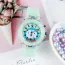 Montre enfant vert lumineux à motif de tête d'ours