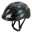 Casque vélo enfant noir à motif espace