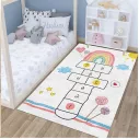 Tapis enfant marelle arc-en-ciel