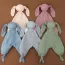 Doudou lapin apaisant en mousseline de coton