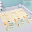 Tapis d'éveil pliable réversible avec des dessins d'animaux