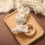 Hochet bébé avec lapin en crochet 