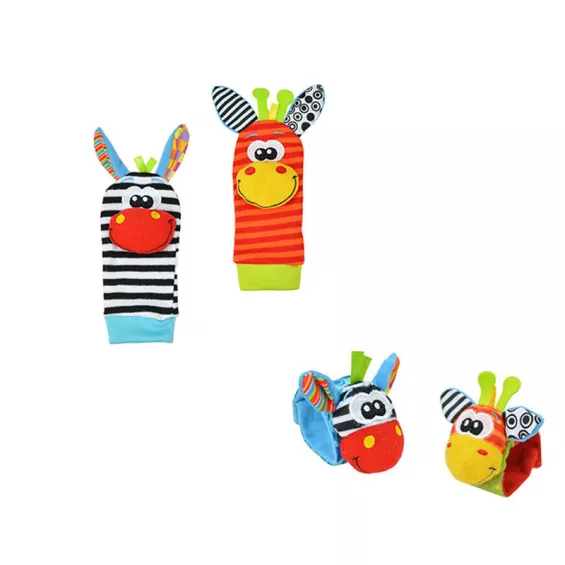 Hochet bébé chaussettes et bracelets assortis