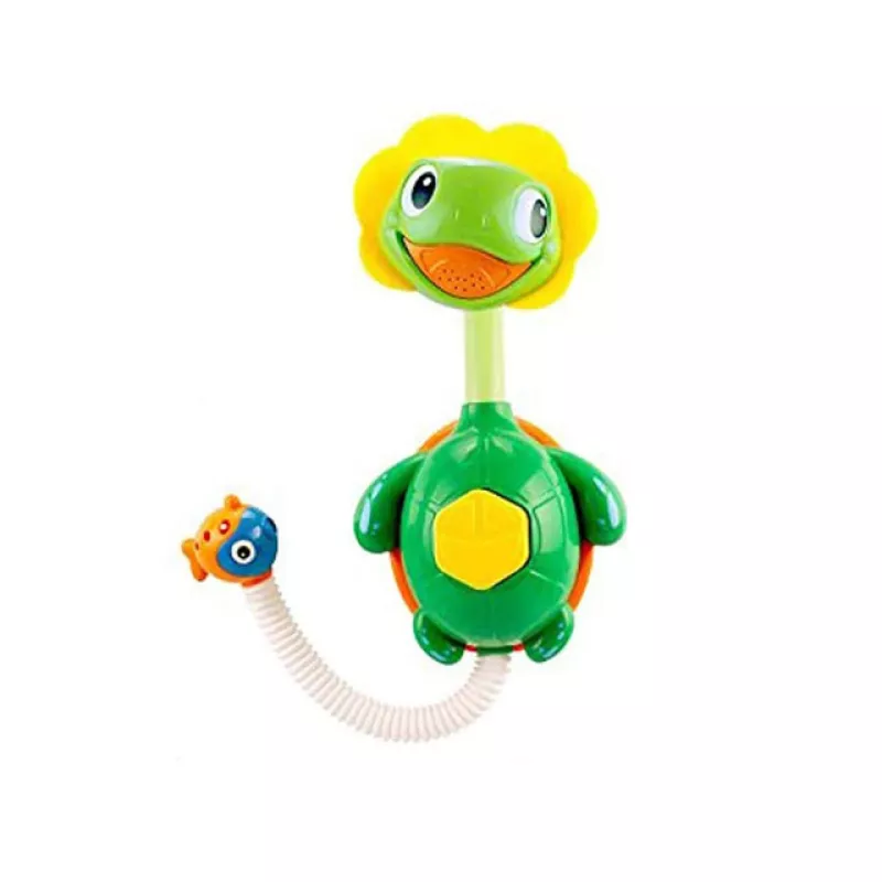 Jouet de bain douchette tortue verte 