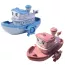 Jouet de bain bateau à roulettes en plastique