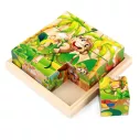 Puzzle enfant cubes animaux 