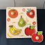 Puzzle enfant planche en bois fruits 
