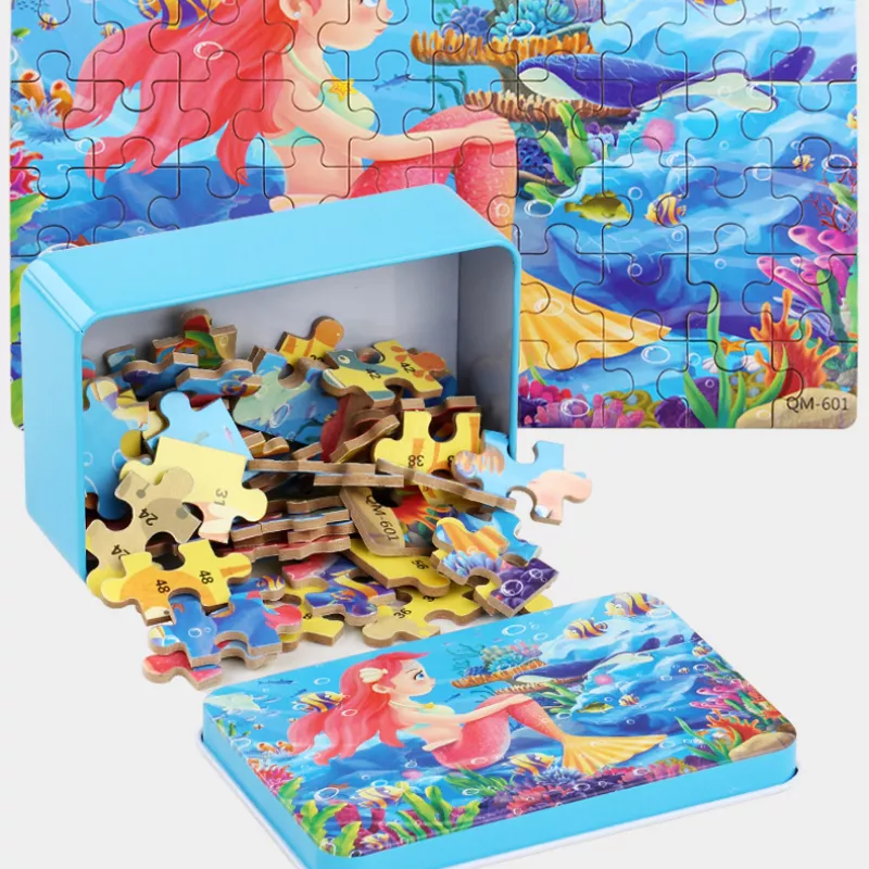 Puzzle enfant sirène dans l'eau