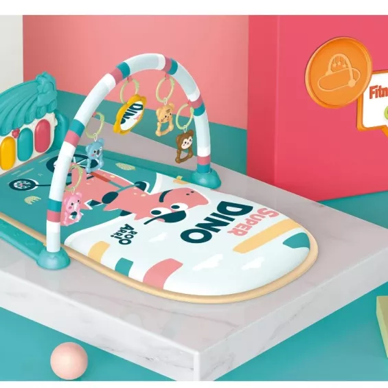 Tapis d'éveil avec piano et dessin de dinosaure