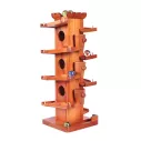 Circuit bille tour rectangulaire en bois
