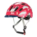 Casque vélo enfant rouge avec dessins chat 