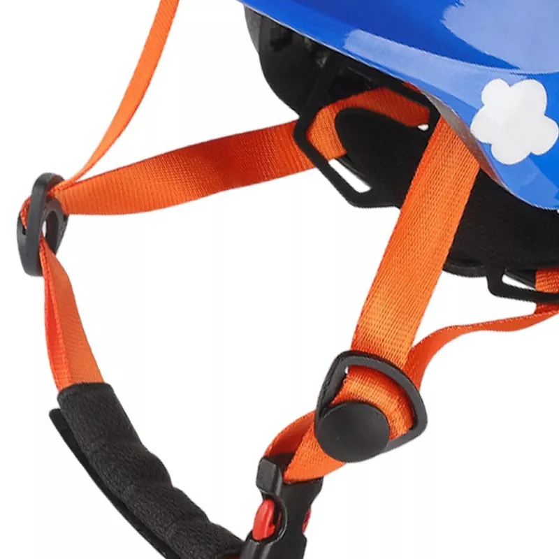 Casque vélo enfant bleu foncé avec dessin d'avion 