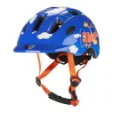 Casque vélo enfant bleu foncé avec dessin d'avion 