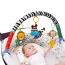 Mobile bébé zèbre lion et singe suspendus 