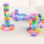 Jeu de construction 3D en plastique flocons de neige multicolore