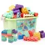 Jeu de construction briques colorés en plastique souple