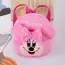 Sac à dos Minnie rose en peluche pour les petites filles 