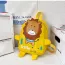 Cartable jaune avec un adorable motif du petit lion