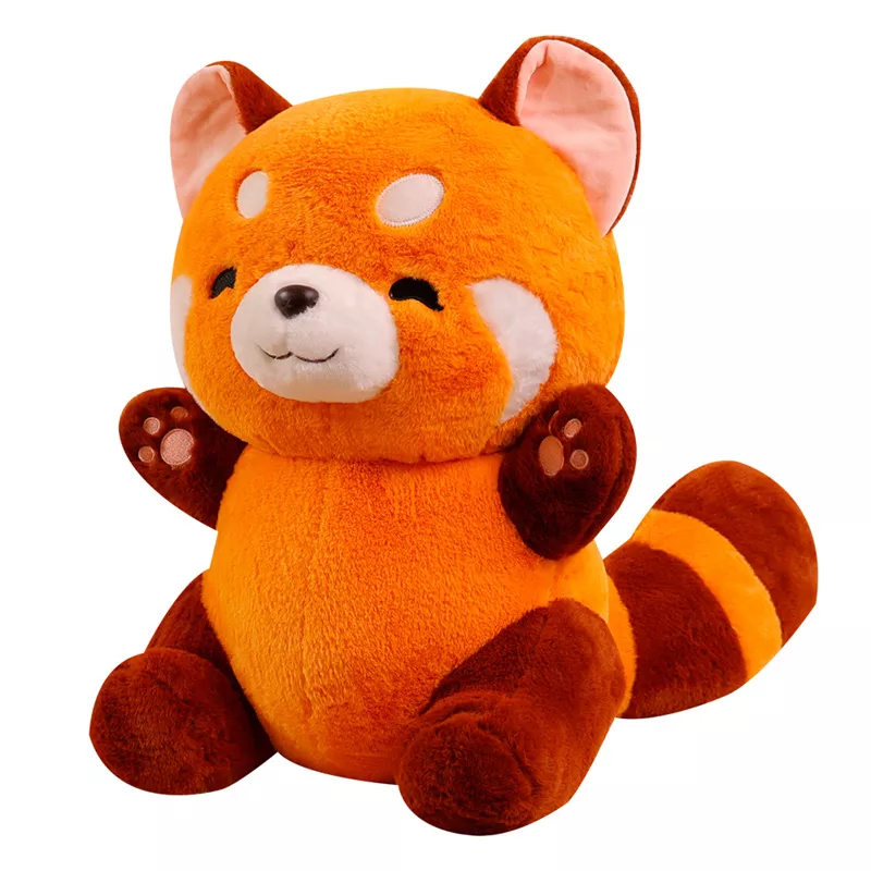 Peluche orange réaliste de raton laveur