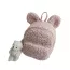 Sac à dos en peluche rose pâle avec oreilles de lapin