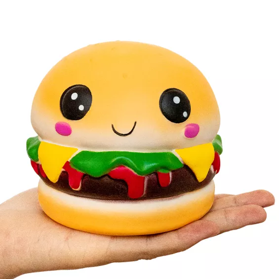 Squishy à motif spongieux en forme d’ hamburger
