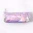 Trousse violet à motif licorne paillette mignon