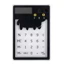 Calculatrice transparente à écran tactile LCD 8 chiffre à motif chat noir